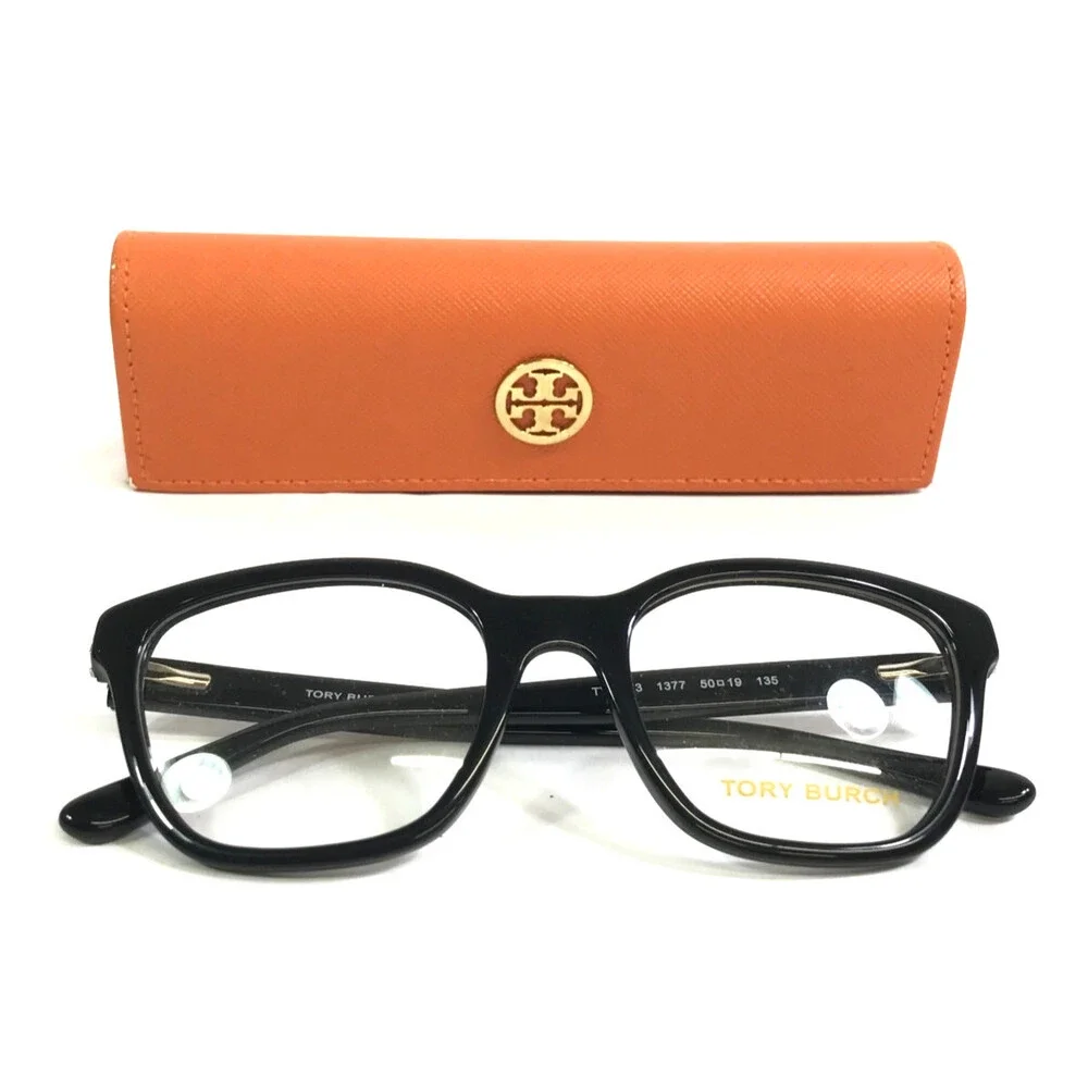 Tory Burch Eyeglasses Frames TY2073 1377 Shiny Black Cat Eye Full Rim 50-19-135